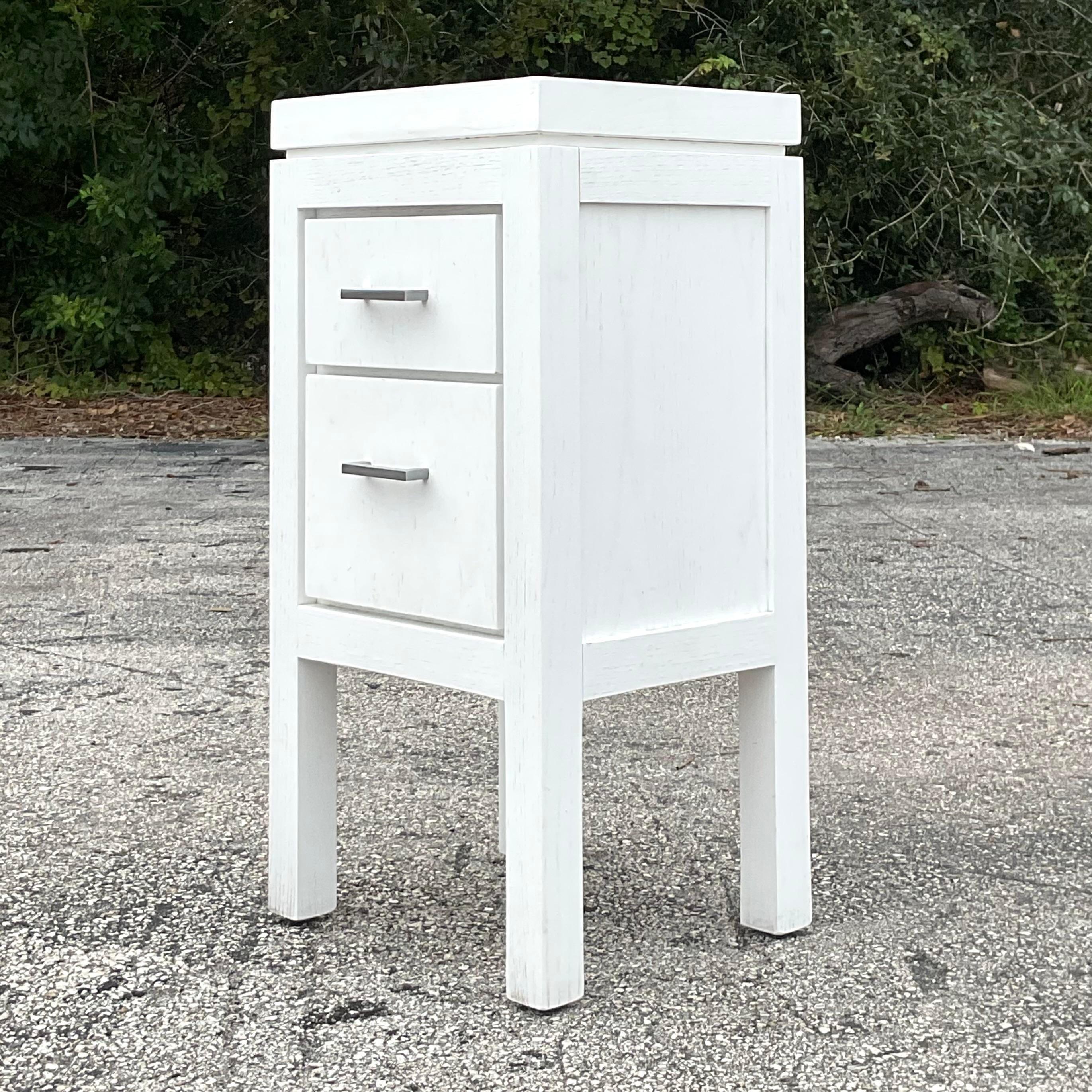 Metal Vintage Contemporary Waterworks Side Table For Sale