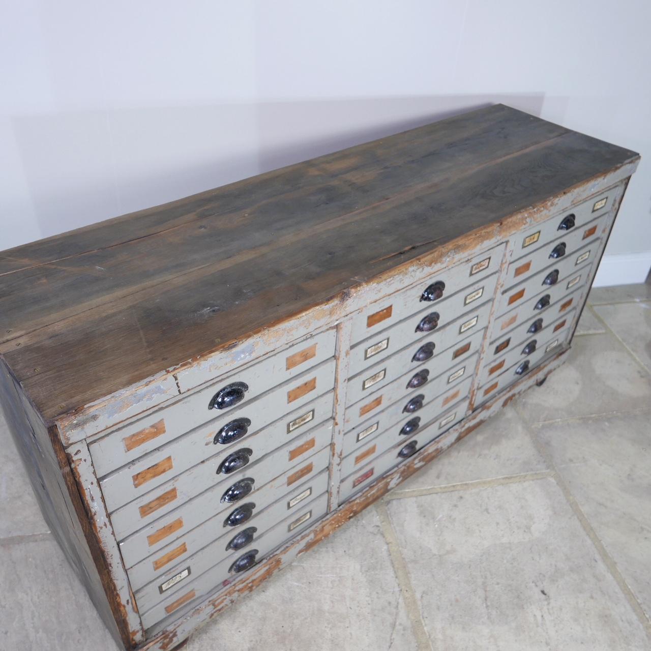 Vintage Continental Industrial Drawers In Good Condition In London, GB