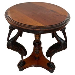 Tavolo da centro continentale d'epoca in legno misto