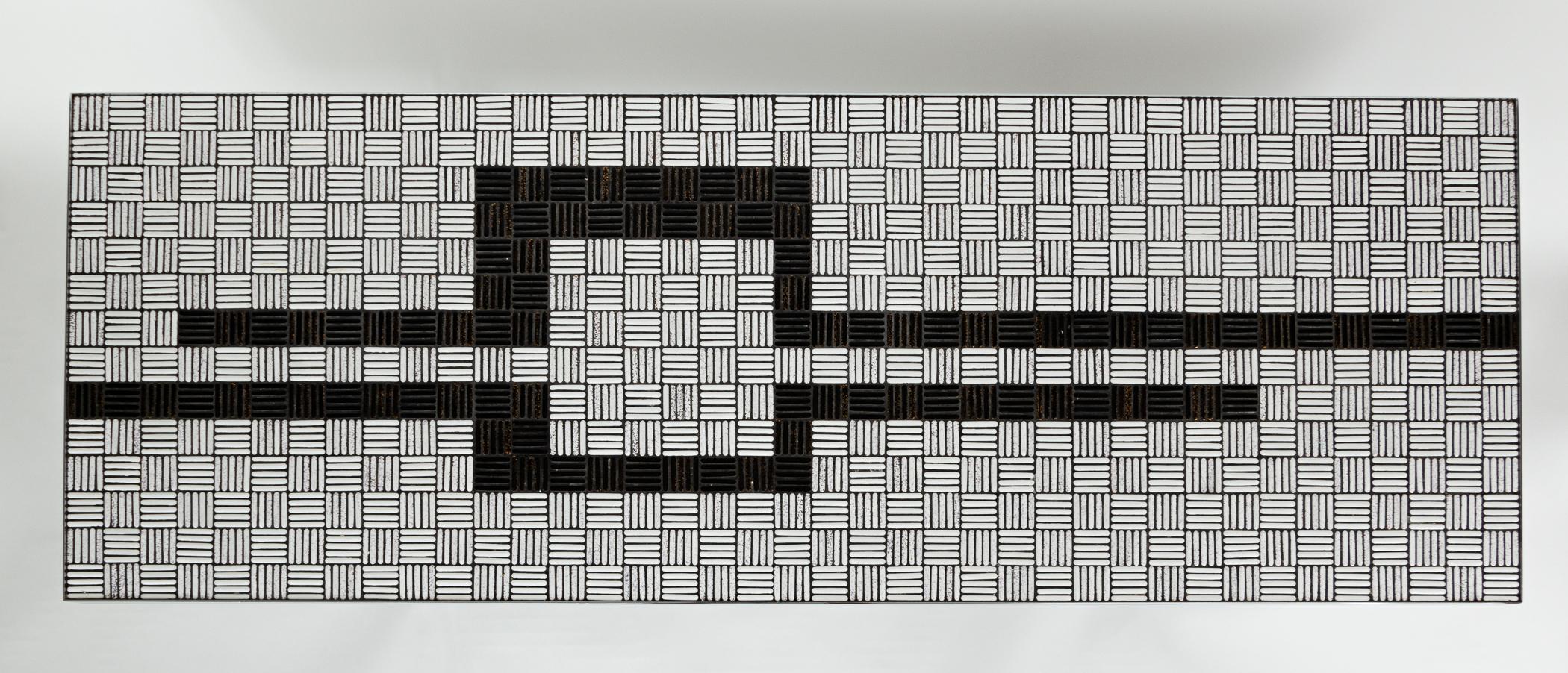 Mid Century Deutsch Mosaik Nickel niedrigen Tisch im Angebot 3