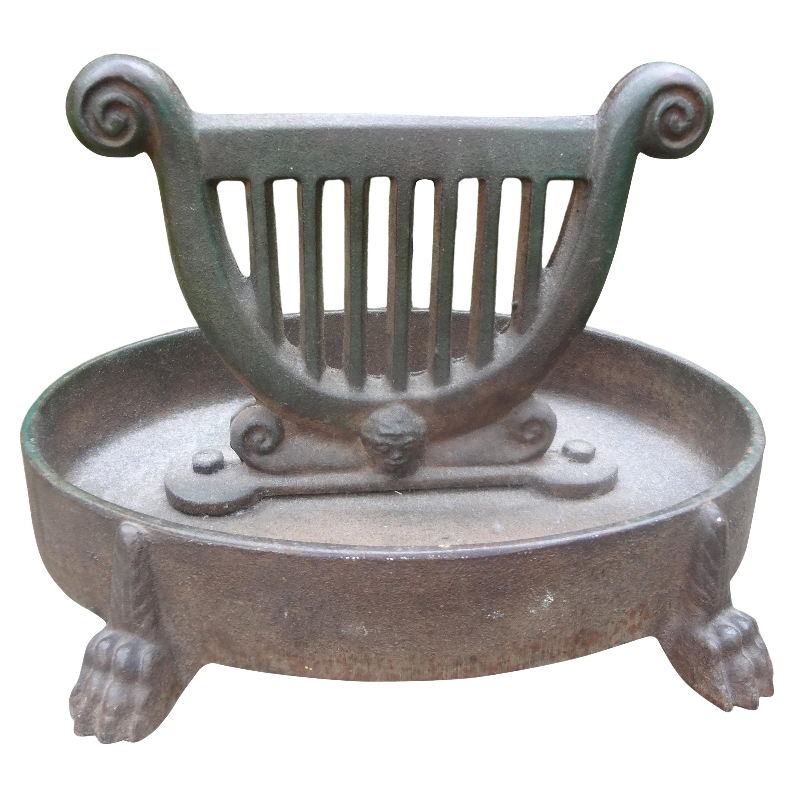 Vintage Continental Neoclassical Style Iron Boot Scraper