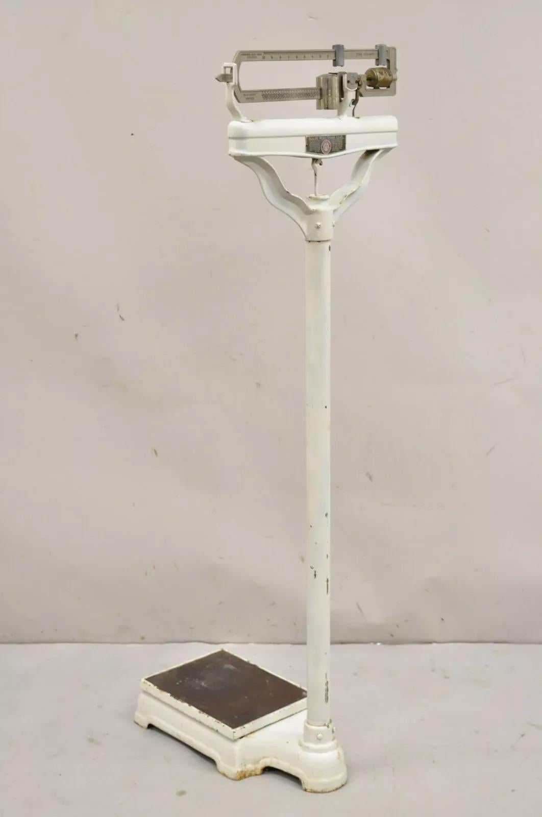 Vintage Continental Scale Gusseisen Art Deco 300 lb Doctors Plateau-Stehschale, Kontinental, Art déco im Angebot 5