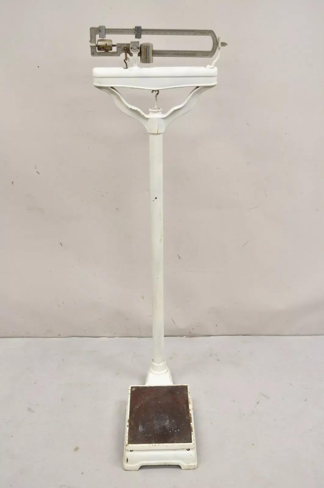 Vintage Continental Scale Gusseisen Art Deco 300 lb Doctors Plateau-Stehschale, Kontinental, Art déco im Angebot 1