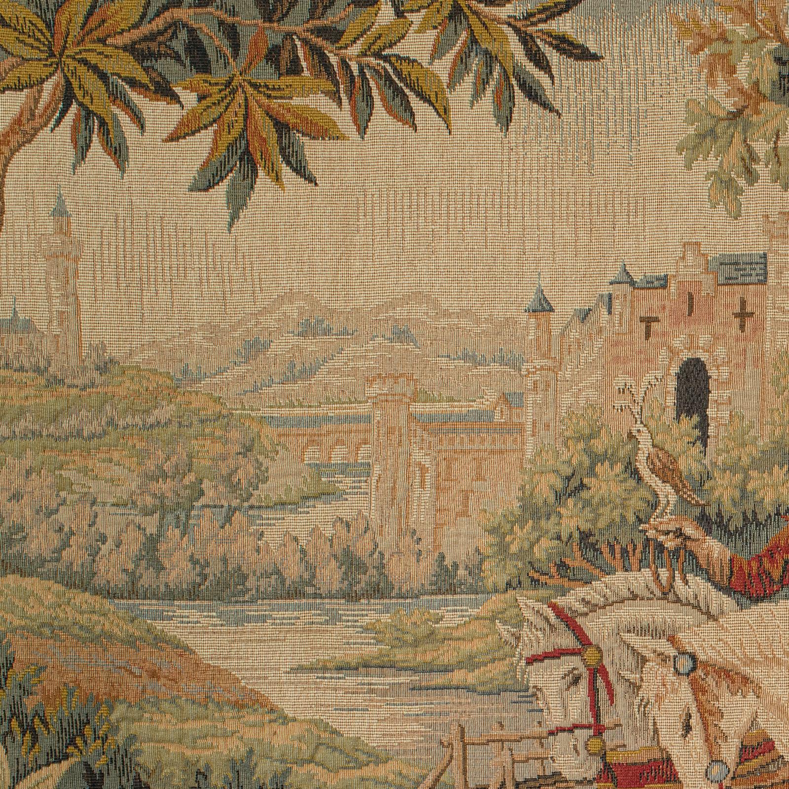 Textile Vintage Continental Tapestry, French, Needlepoint, Decorative Panel, circa 1980 For Sale