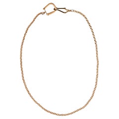Collar Llavero Vintage Convertible Oro Amarillo 19,2K Portugués Siglo XX
