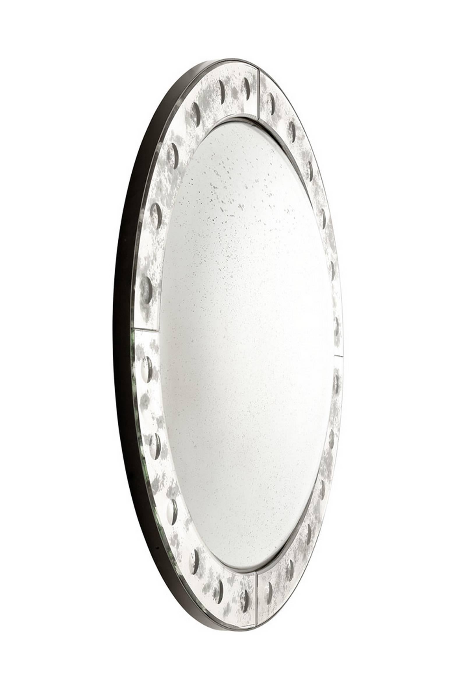 Indian Vintage Convex Mirror Glass For Sale