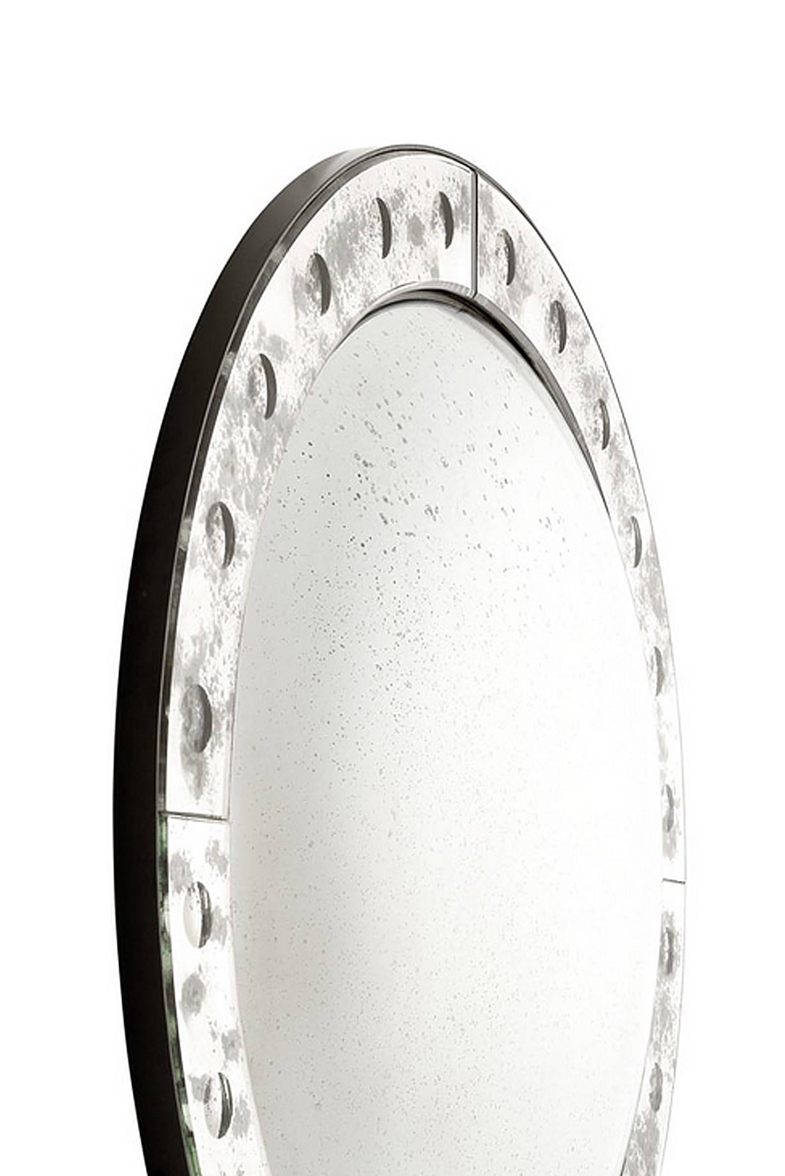 Vintage Convex Mirror Glass In Excellent Condition For Sale In Paris, FR