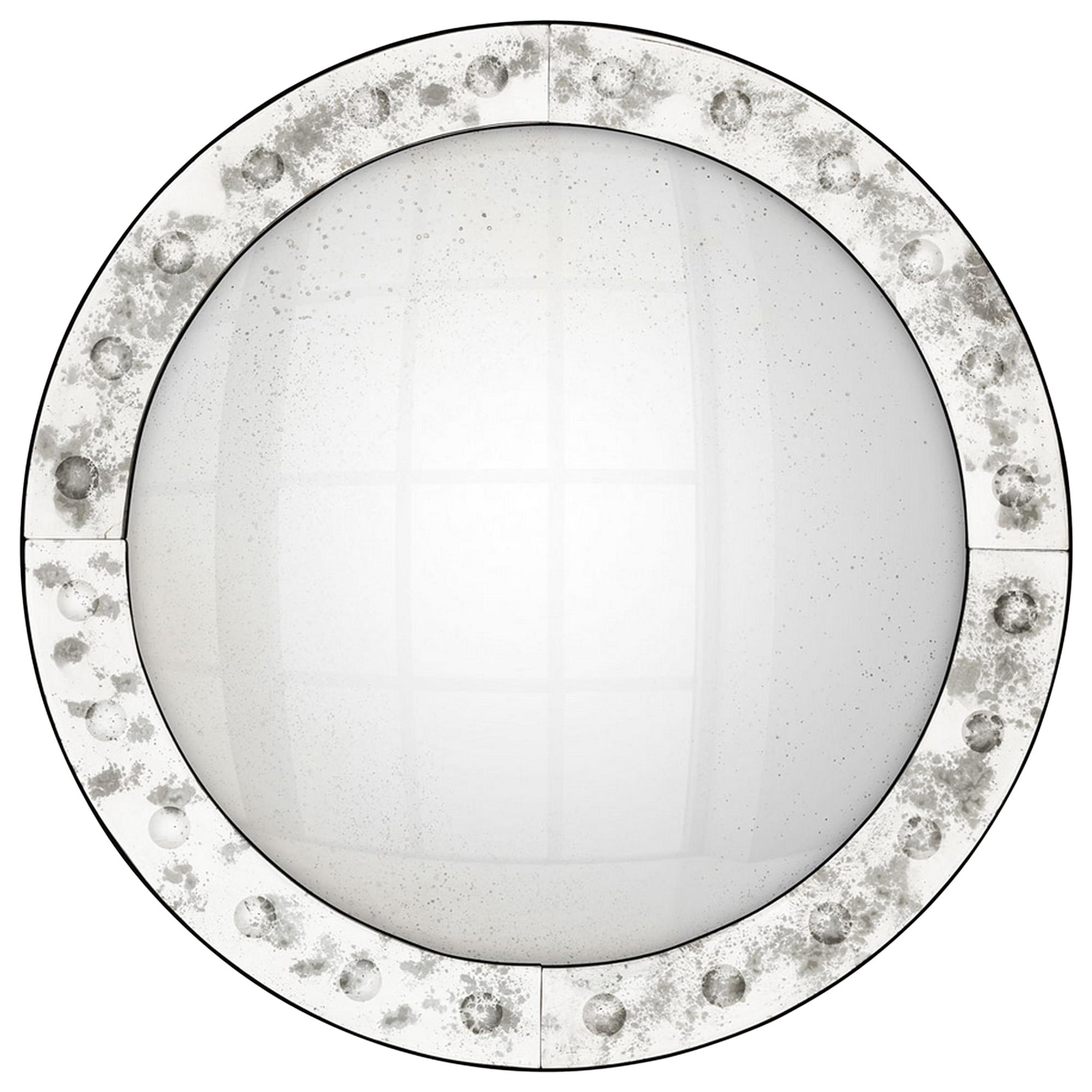 Vintage Convex Mirror Glass For Sale