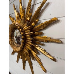 Vintage Convex Sunburst Mirror