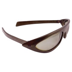 Occhiali da sole vintage Cool RayPolaroid Wrap Around Bronze 1960s Made In Italy