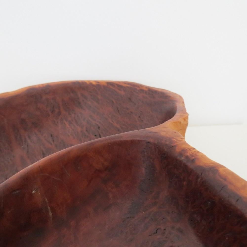Ciotola decorativa d'epoca in legno di bava Coolibah lavorata a mano in vendita 9