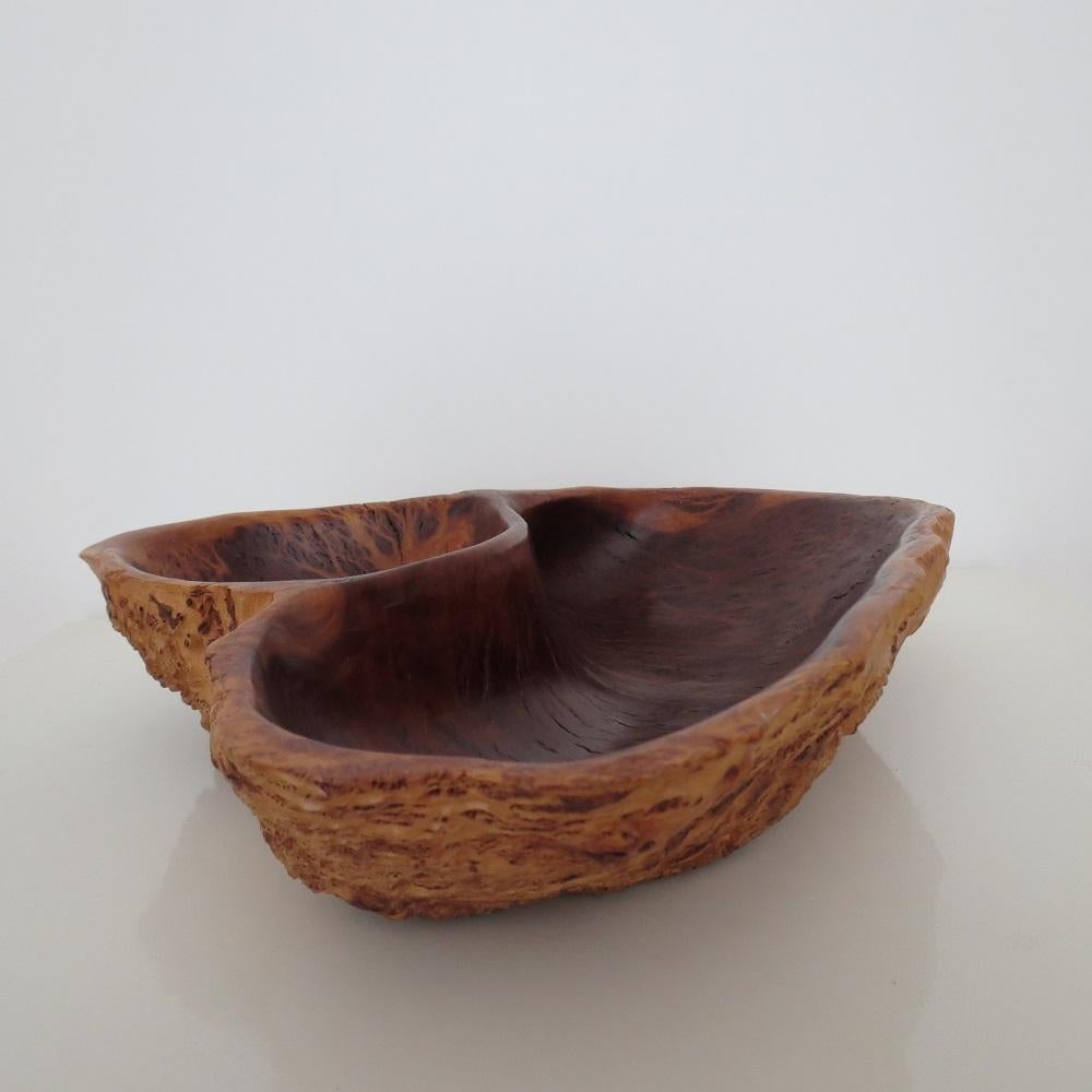 Australiano Ciotola decorativa d'epoca in legno di bava Coolibah lavorata a mano in vendita