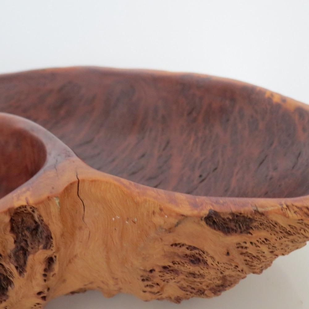 Ciotola decorativa d'epoca in legno di bava Coolibah lavorata a mano in vendita 2