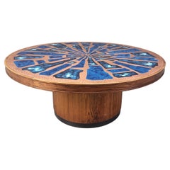 Vintage copper and enamel coffee table, 1970s