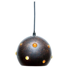 Vintage Copper and Glass Pendant by Nanny Still for RAAK