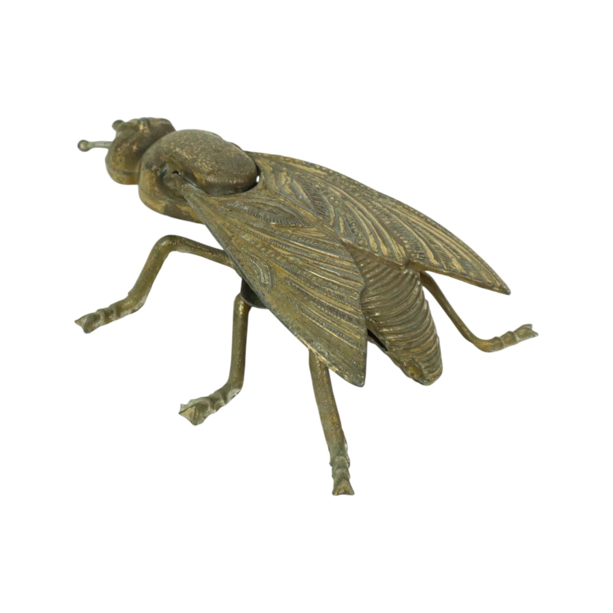 Italiano Posacenere d'epoca in rame Fly Brass Italy 1960s in vendita