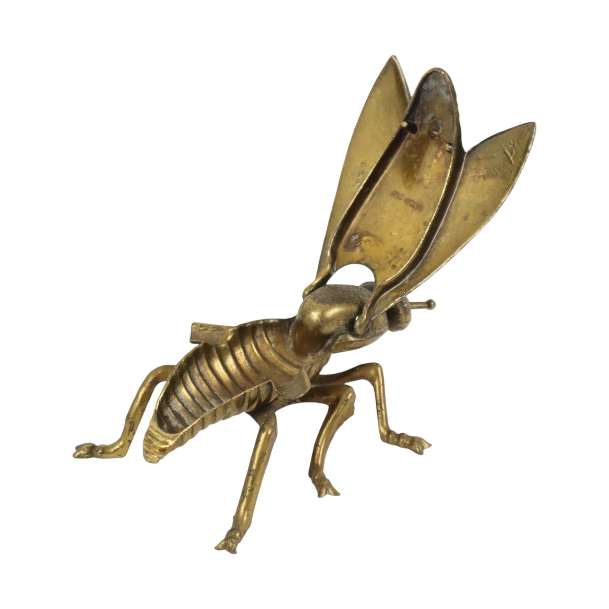 Vintage Copper Ashtray Figurine Fly Brass Italy 1960s In Good Condition In Poperinge, BE