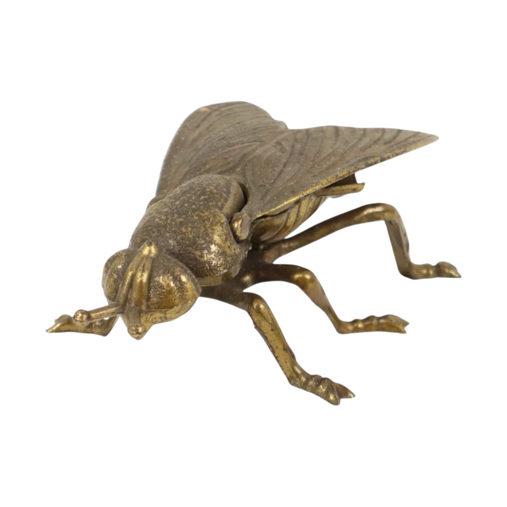 Vintage Copper Ashtray Figurine Fly Brass Italy 1960s 1