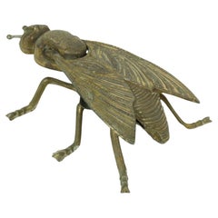 Posacenere d'epoca in rame Fly Brass Italy 1960s
