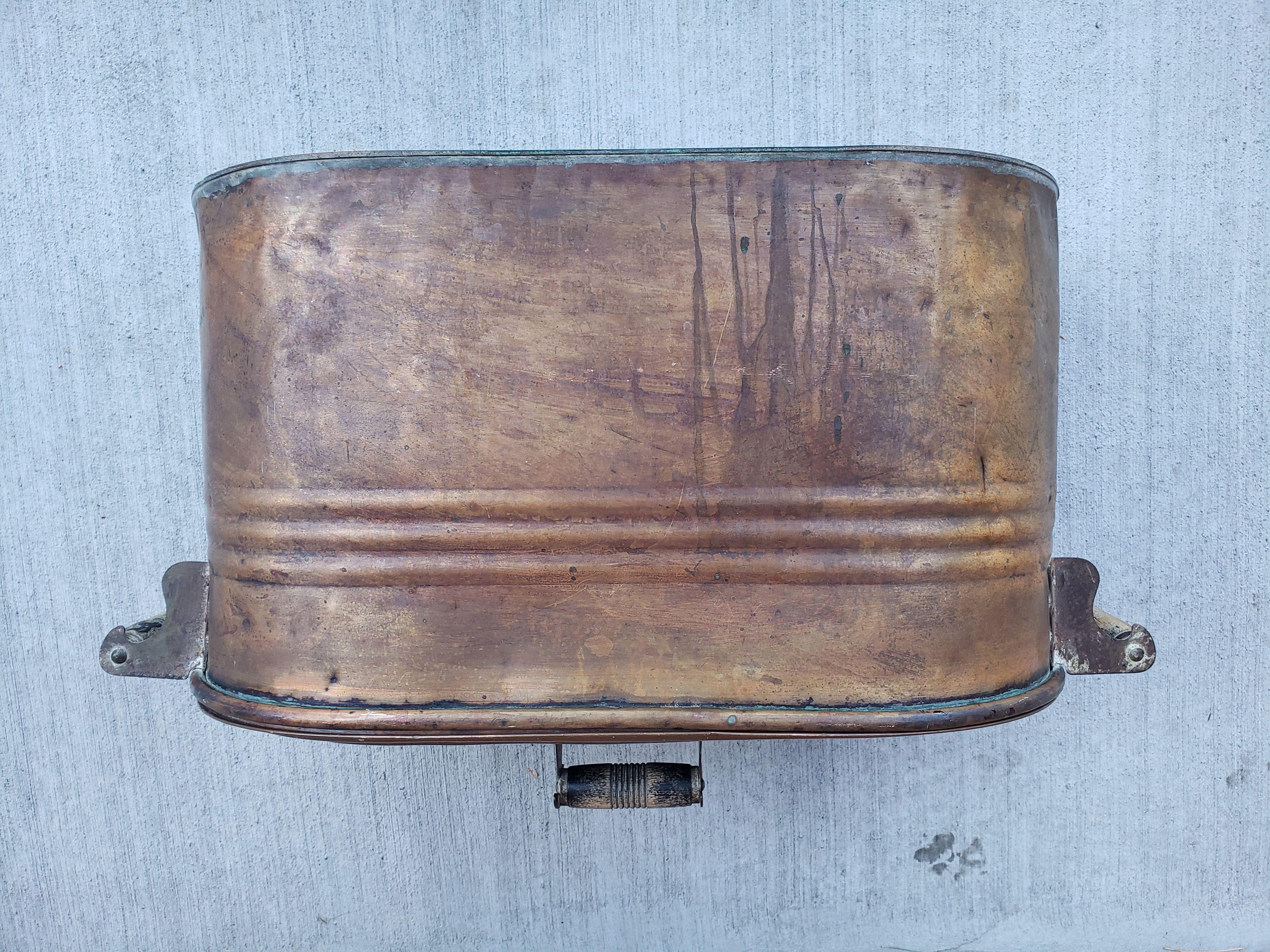 Vintage Copper Bin with Lid 4