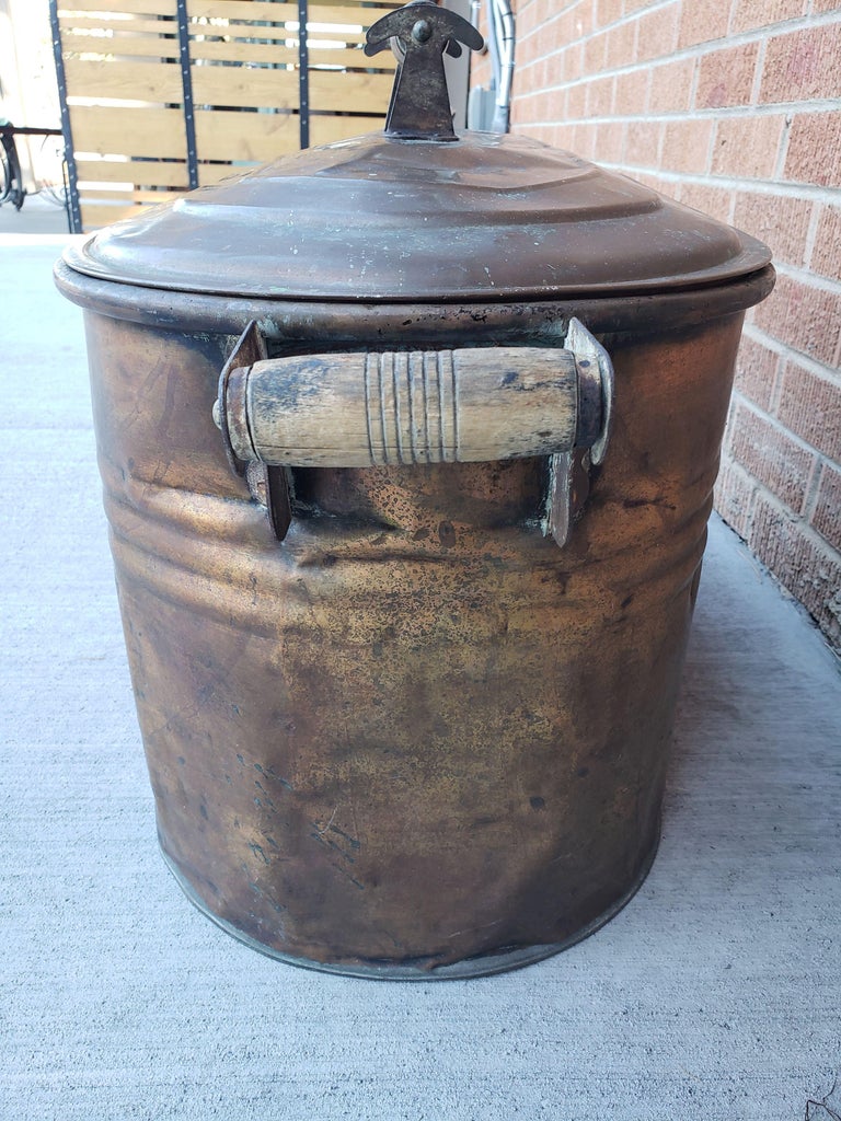 Vintage Copper Bin with Lid at 1stDibs