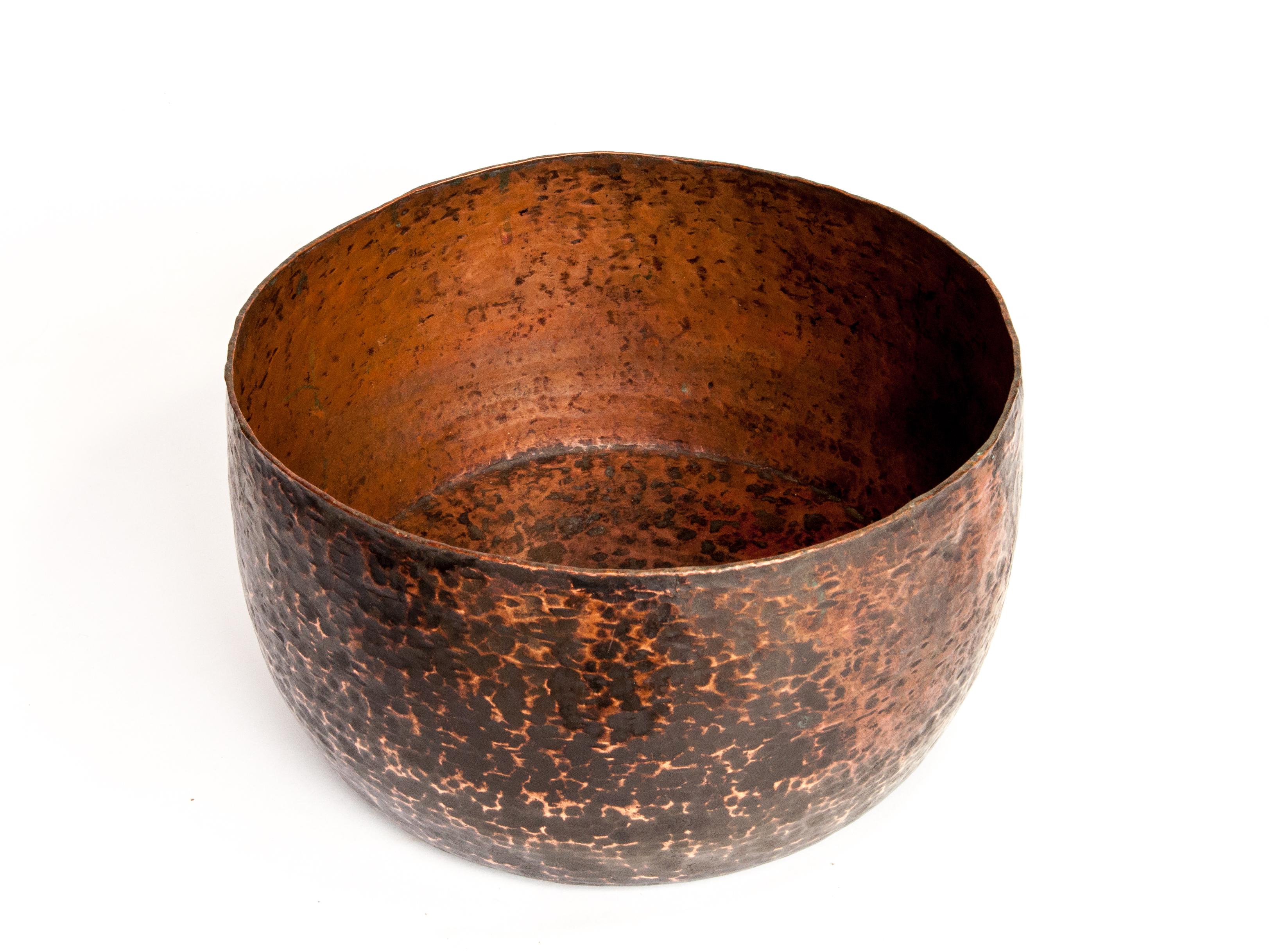 Vintage Copper Bowl from the Nepal Himal, Mid-20th Century 14