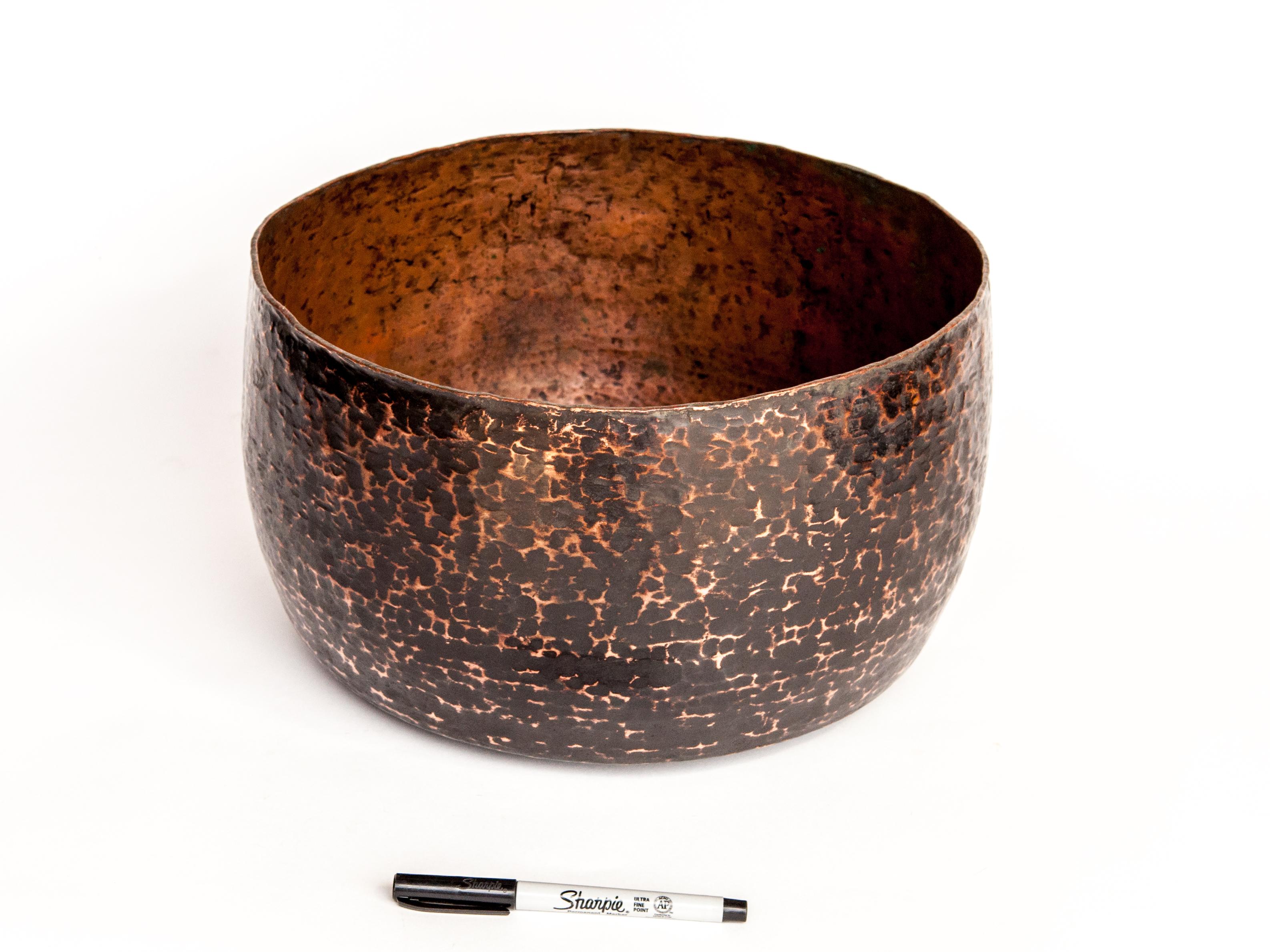 Nepalese Vintage Copper Bowl from the Nepal Himal, Mid-20th Century