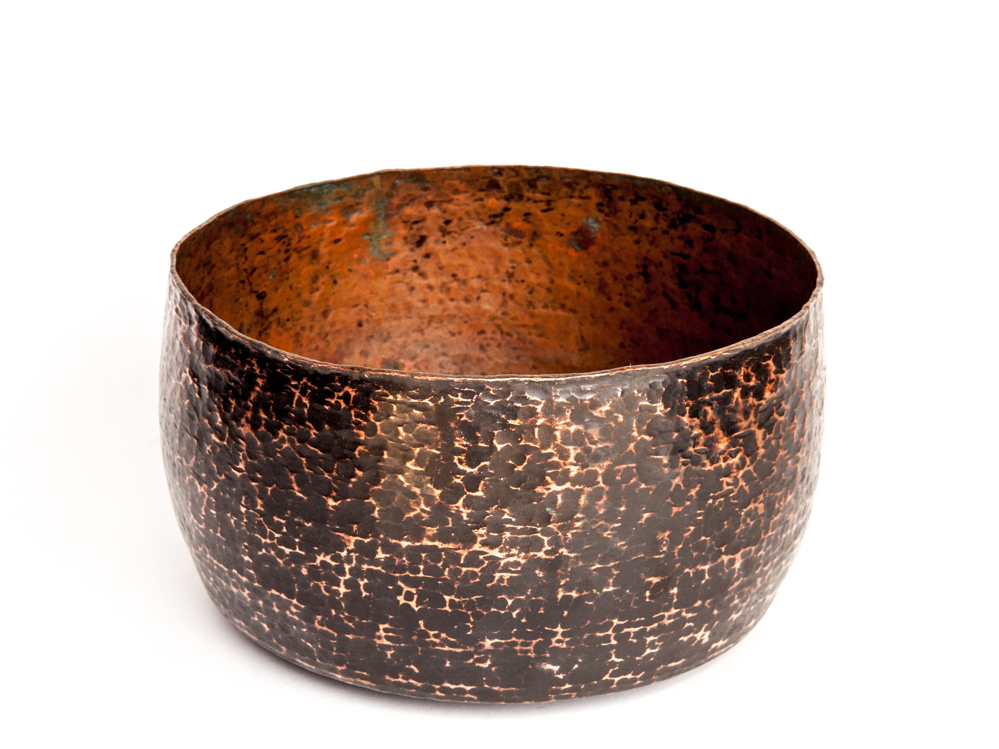 Metalwork Vintage Copper Bowl from the Nepal Himal, Mid-20th Century