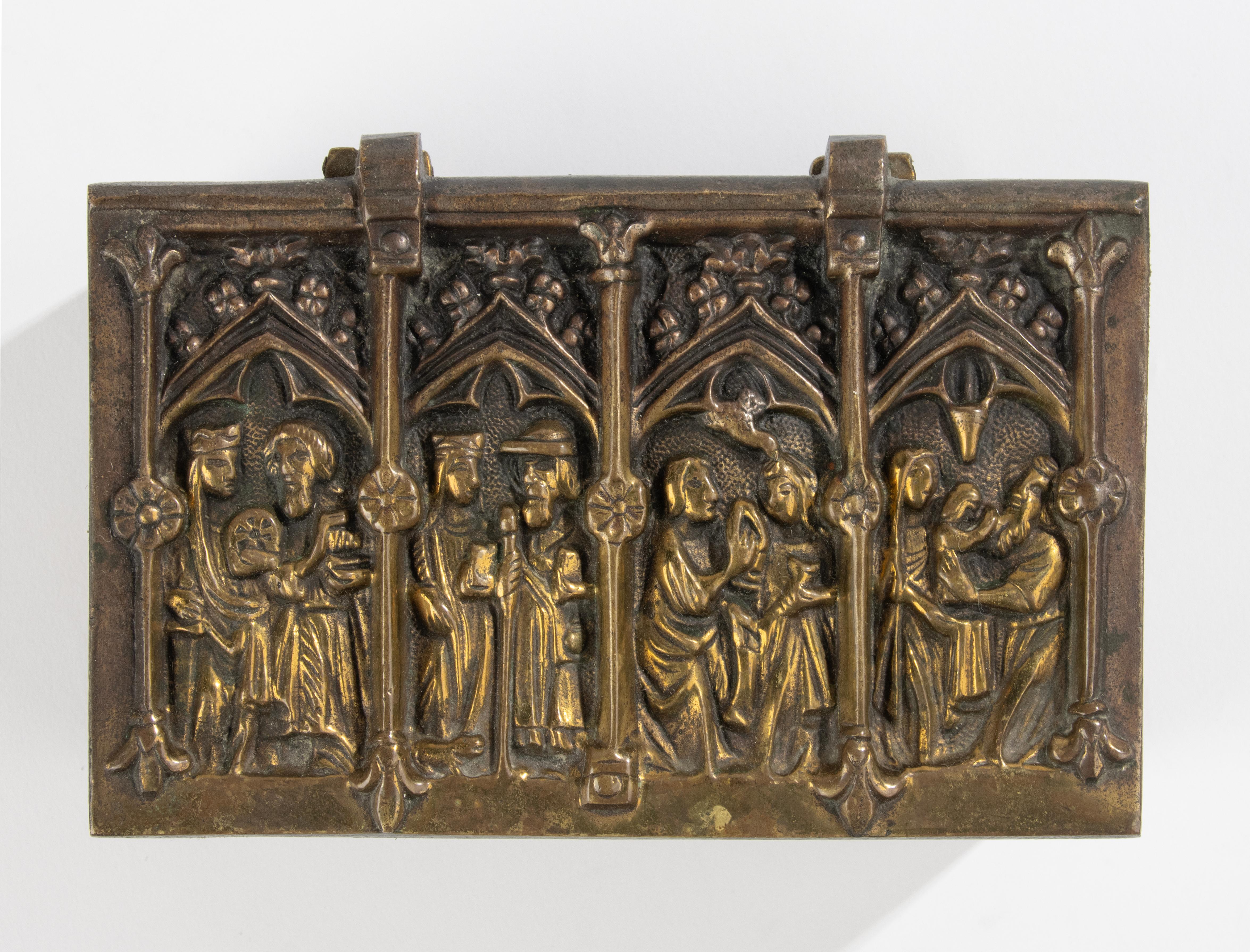 Early 20th Century Brass Box - Gothic Style  For Sale 5