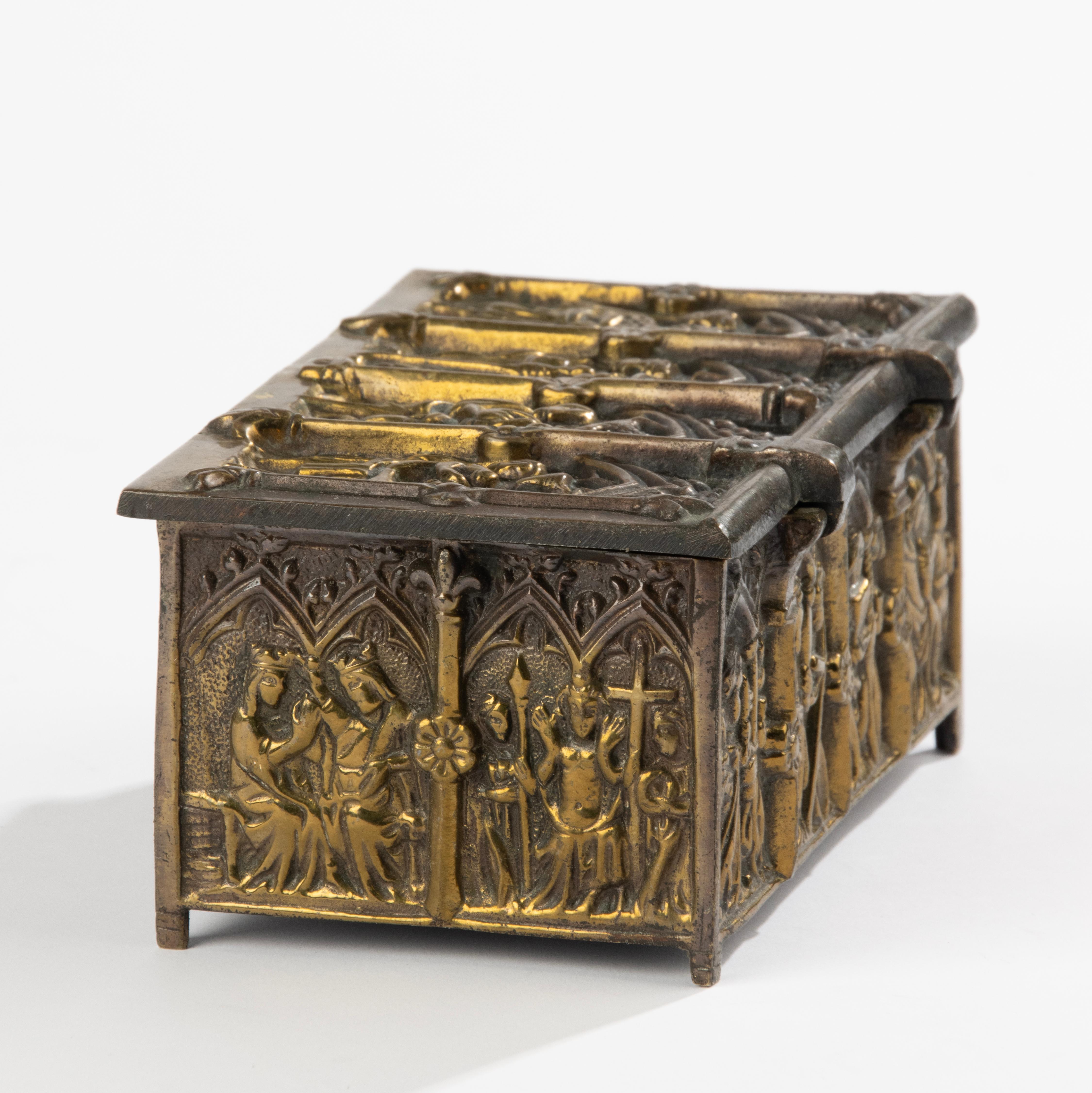 Early 20th Century Brass Box - Gothic Style 13