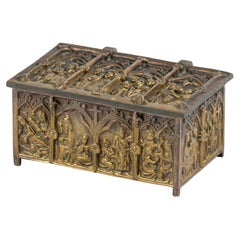 Early 20th Century Brass Box - Gothic Style 