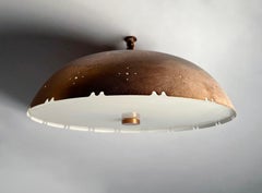 Vintage Copper Ceiling Pendant Lamp Attributed to Paavo Tynell