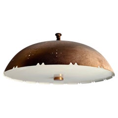 Vintage Copper Ceiling Pendant Lamp Attributed to Paavo Tynell