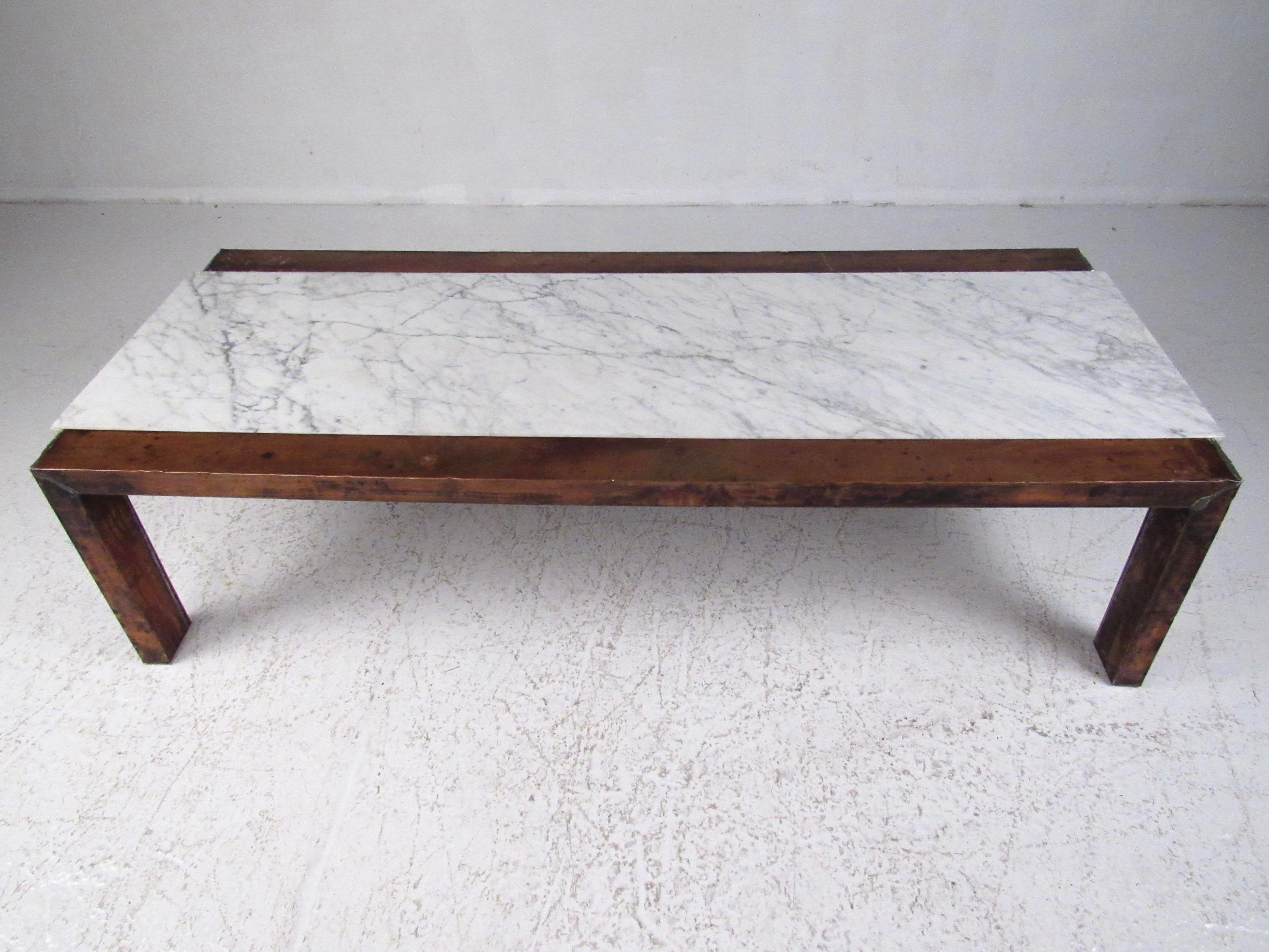 copper marble coffee table