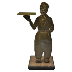 Vintage Copper Dutch Man Figure Entry Hall Key Change Trinket Dish Stand Holder