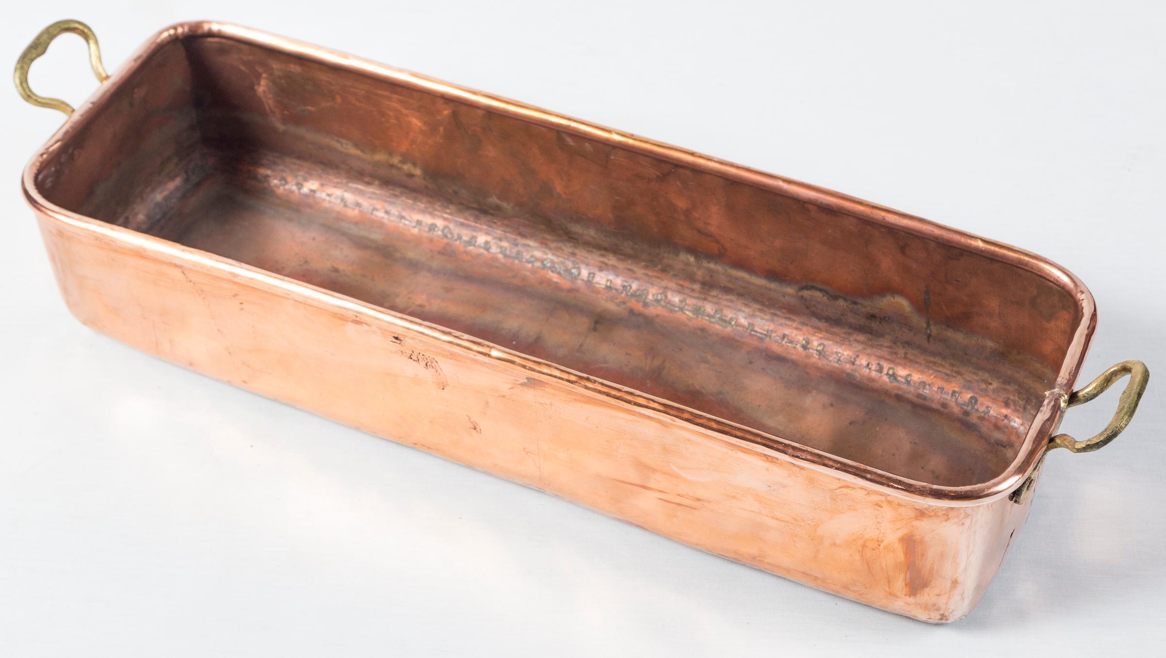 Vintage Copper Fish Pan, Early 20th Century In Good Condition In Chappaqua, NY