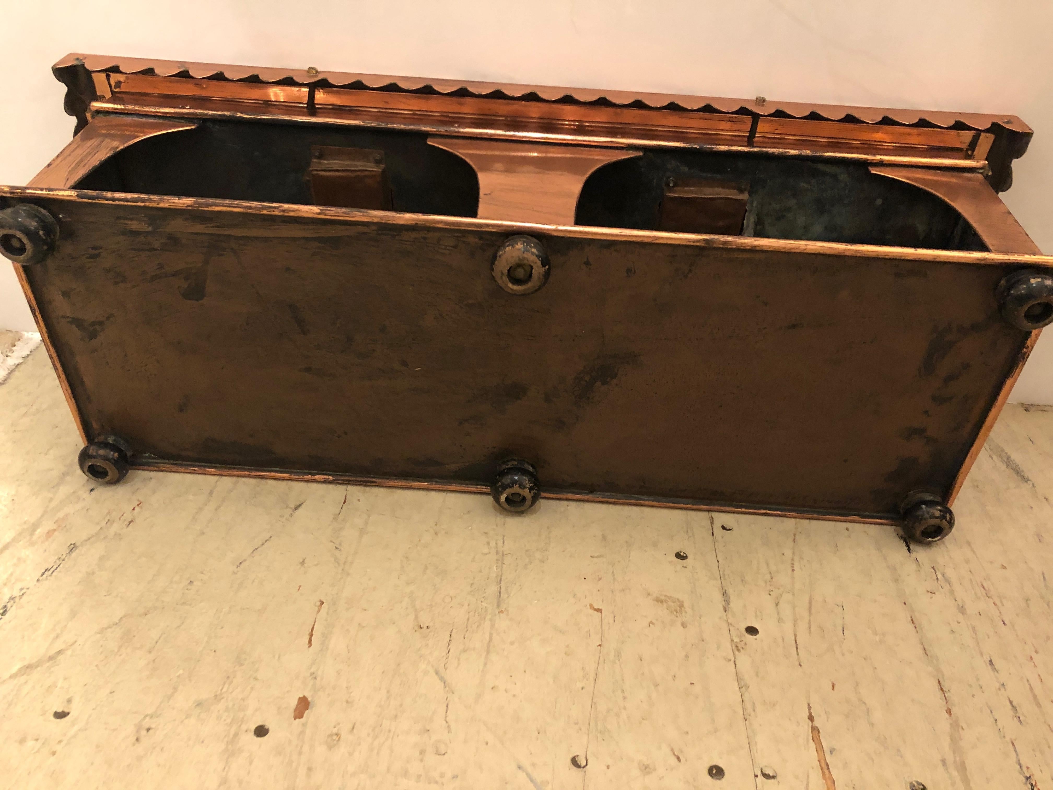 Vintage Copper Food Warmer Shelf In Excellent Condition In Hopewell, NJ