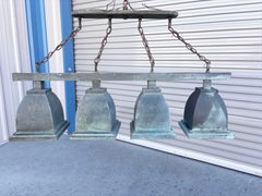 Vintage Copper Four Light Chandelier