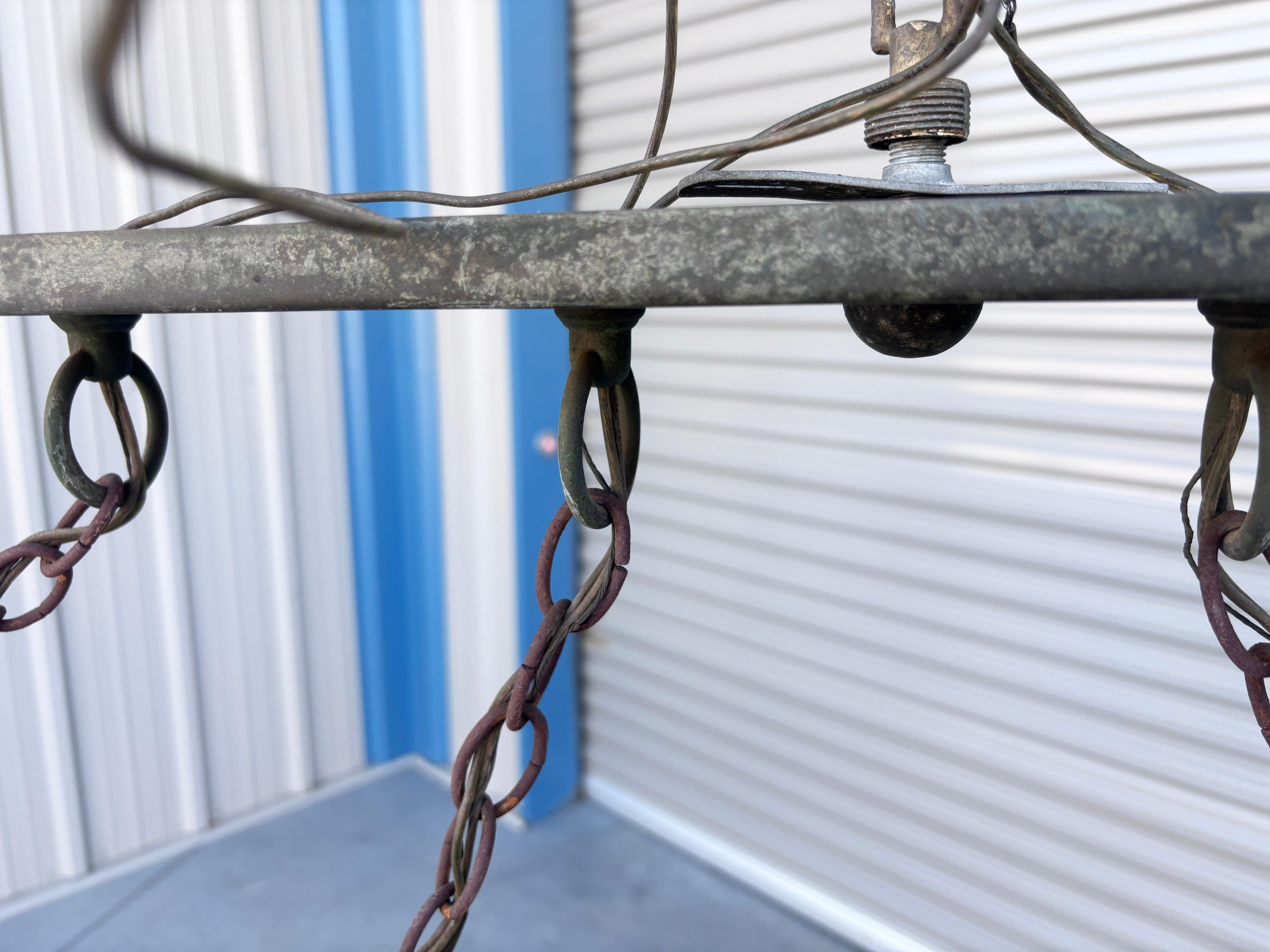 Lámpara de cobre vintage de cuatro luces Cobre en venta