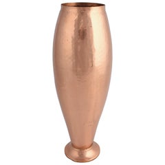 Retro Copper High Vase by Eugen Zint, 1960s