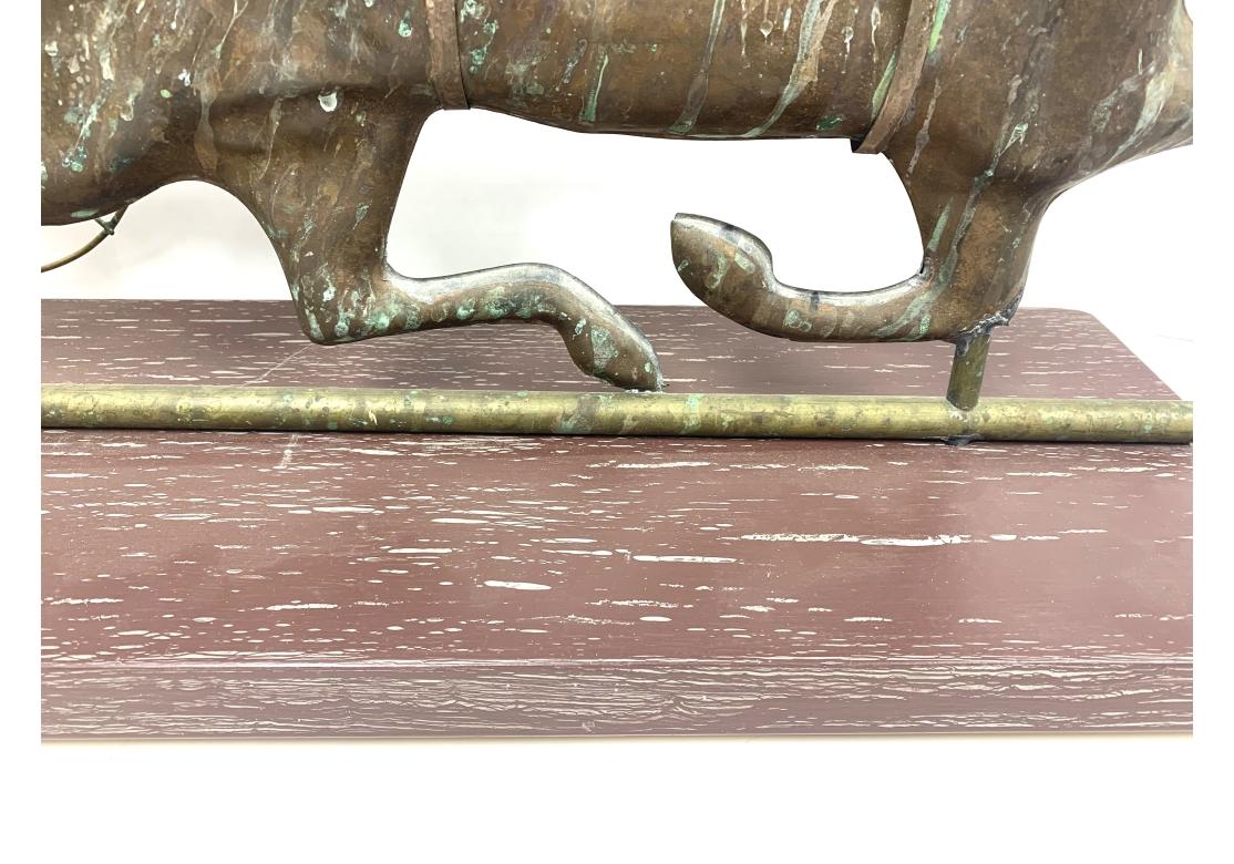 Girouette vintage en cuivre pour cheval et Sulky en vente 8