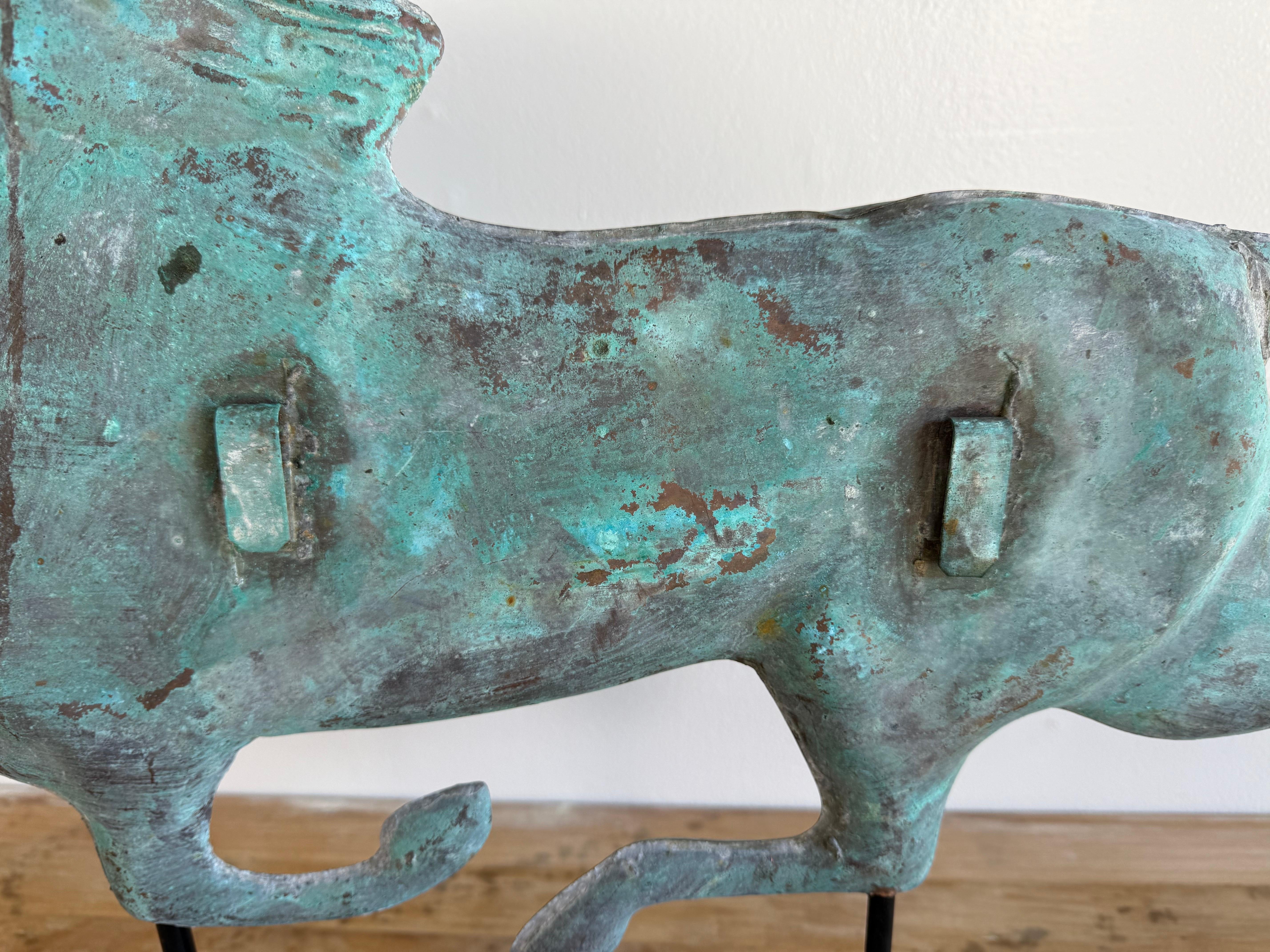 Vintage Copper Horse Weathervane For Sale 1