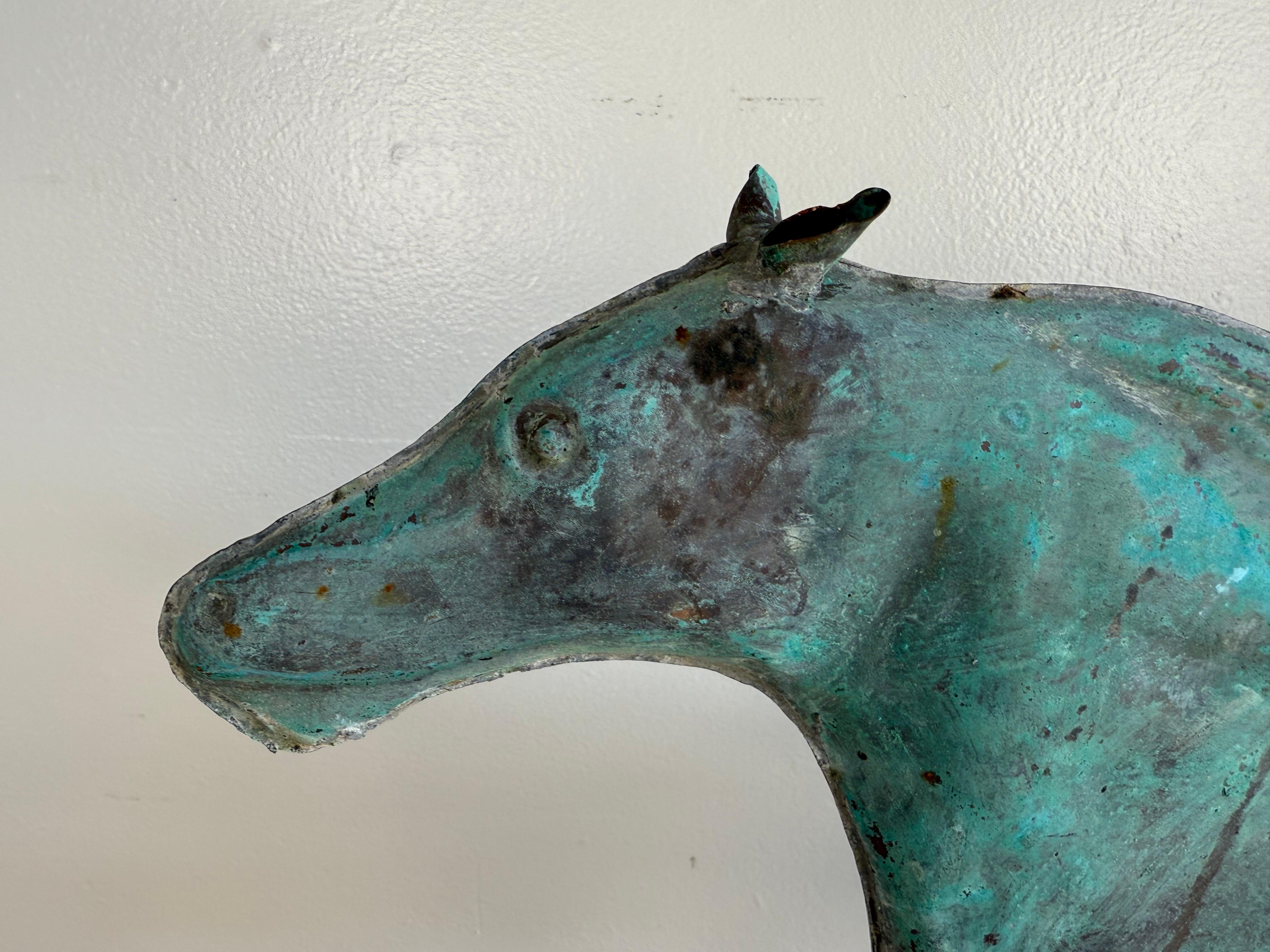 Vintage Copper Horse Weathervane For Sale 2