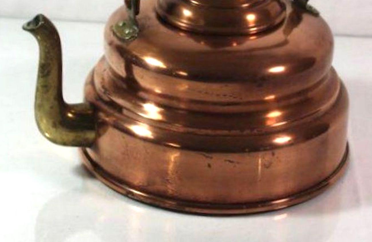 Copper Kettle, is a wonderful decorative object for your house with a vintage touch: an ancient copper kettle for stove of German manufacture realized in the end of 19th century, marked 