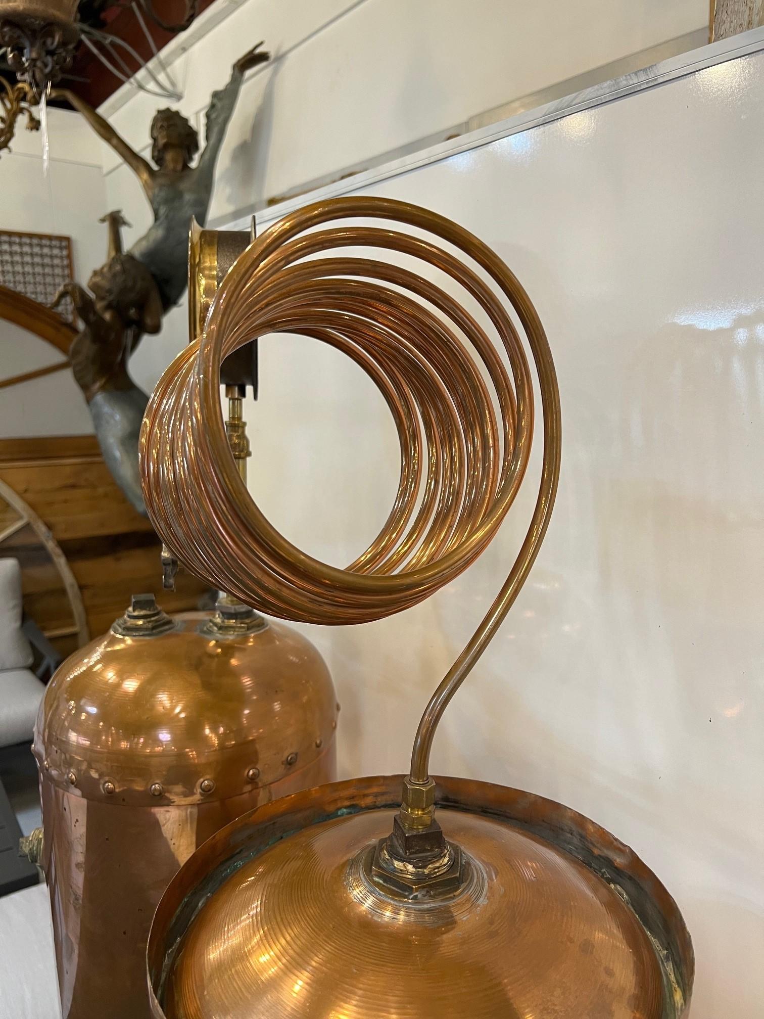 Vintage Copper Moonshine Whiskey Distiller, Still Dahlquist MFG. Co. 25 Gallon   For Sale 14