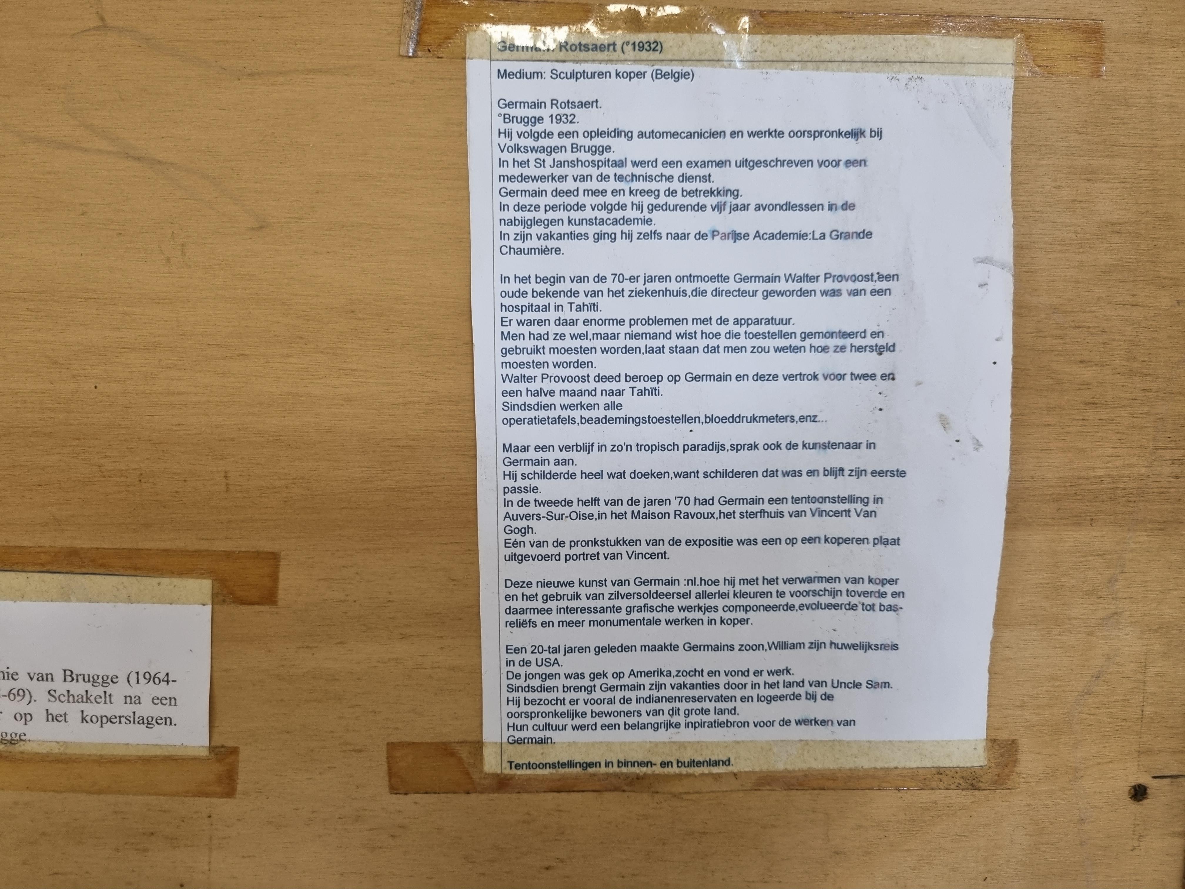 Vintage-Kupfergemälde von Germain Rotsaert, 1960er Jahre (Belgisch) im Angebot