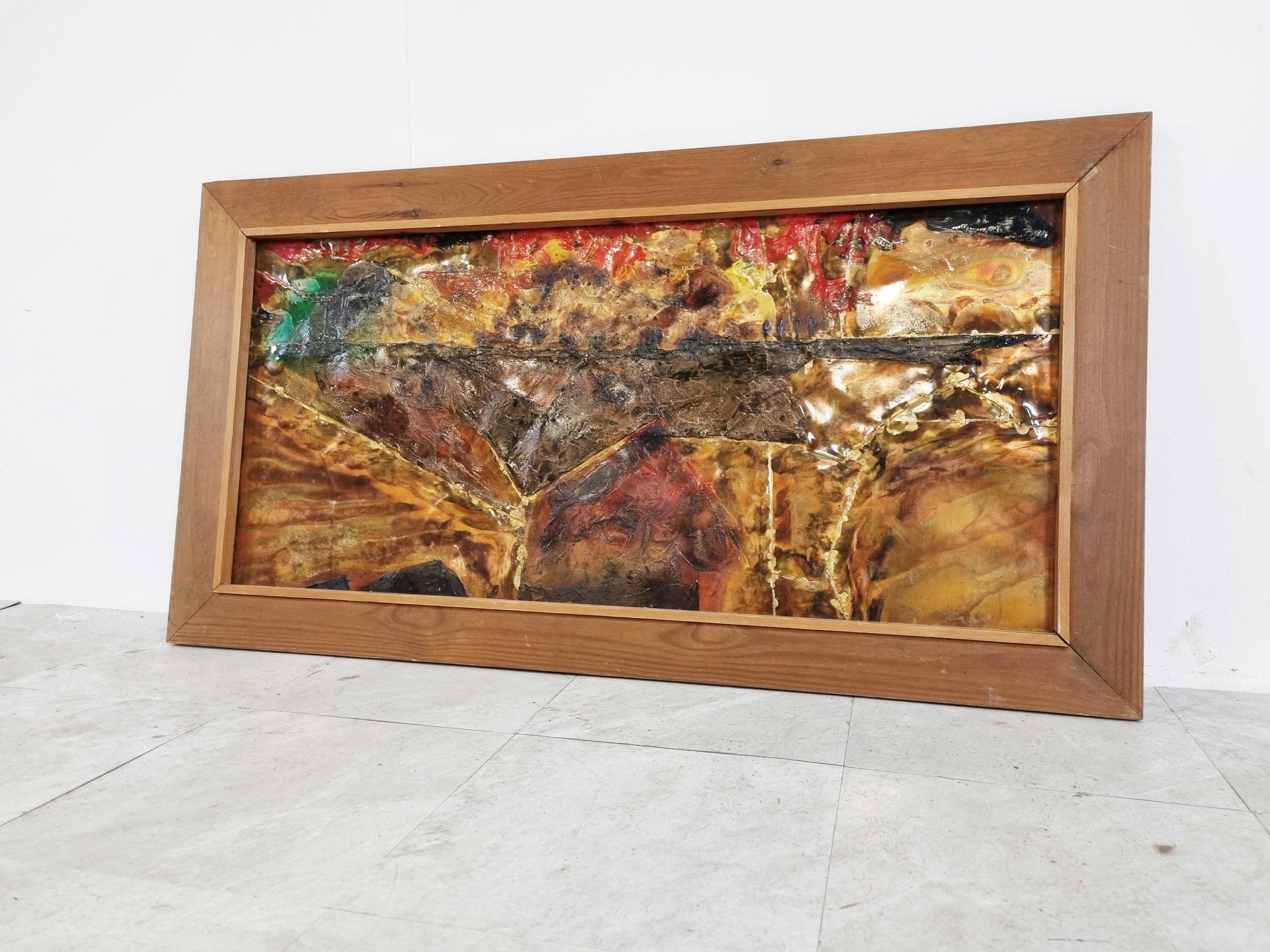 Vintage-Kupfergemälde von Germain Rotsaert, 1960er Jahre im Angebot 3