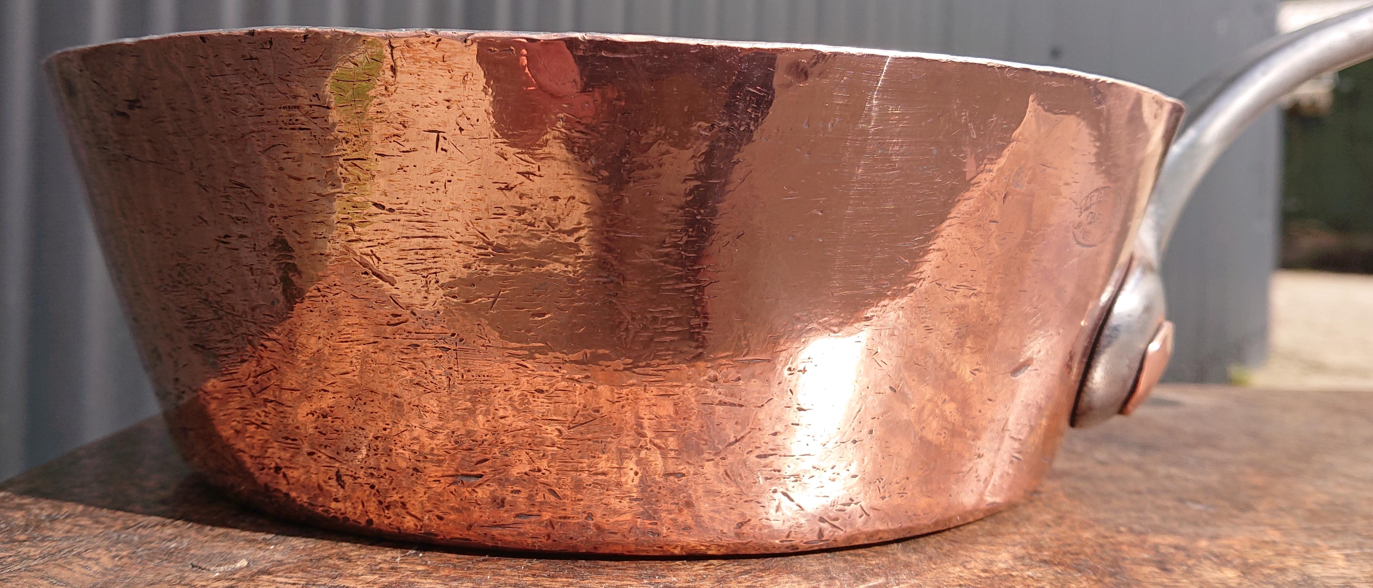 Vintage Copper Pan by J & E Gaillard for the Metropole Hotel Paris 5