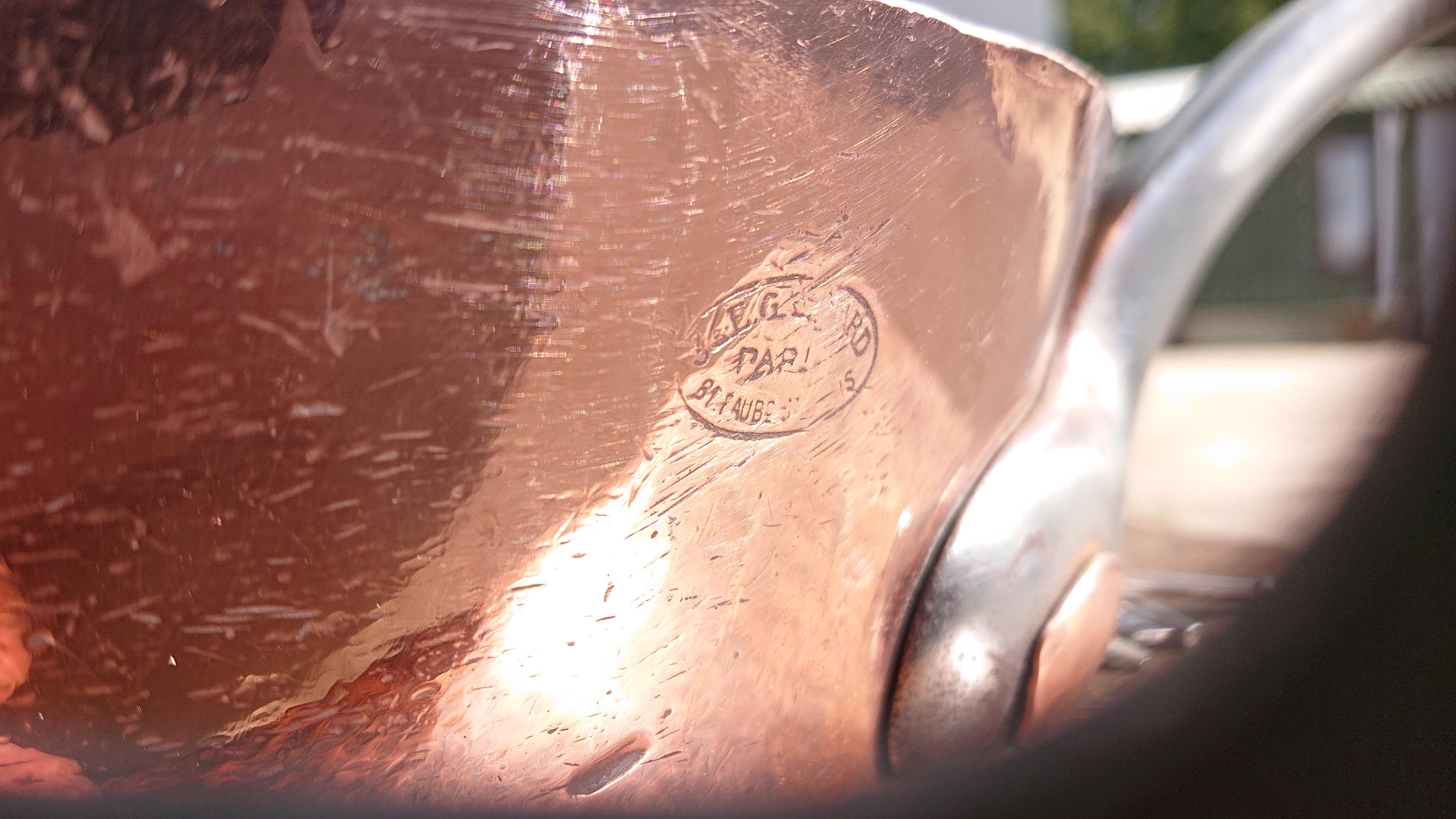 Vintage Copper Pan by J & E Gaillard for the Metropole Hotel Paris 11