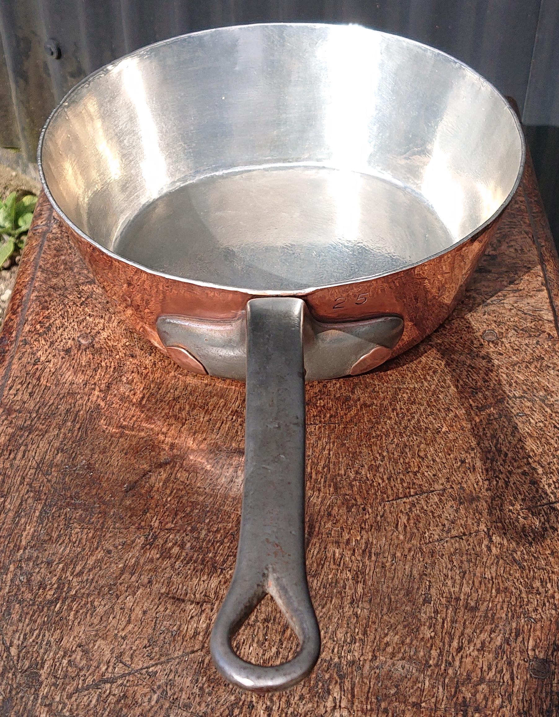 French Vintage Copper Pan by J & E Gaillard for the Metropole Hotel Paris